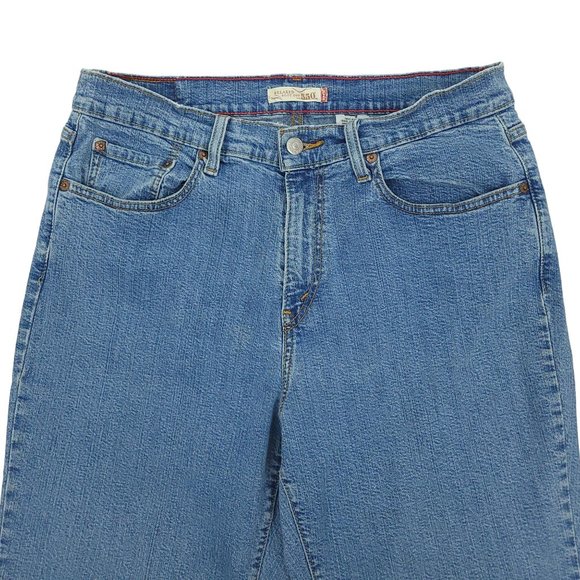 Levis 550 Relaxed Boot Cut Jeans Womens Size 16 M Light Wash Denim High Rise - Picture 7 of 13